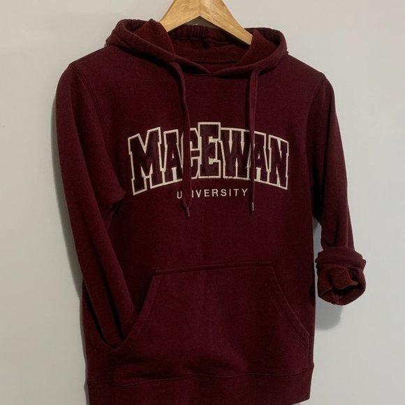 BURGUNDY HARVARD CLASSIC CAMPUS HOODIE | SWEATS | MACEWAN UNIVERSITY LOGO | MARO - Picture 5 of 9